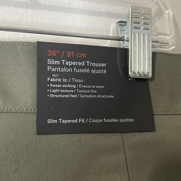 LULULEMON Slim-Tapered Trouser Pants Size 36 Army Green NEW Casual Career Basic - Picture 8 of 12